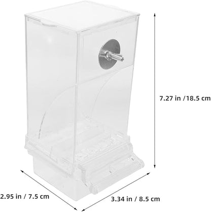 Milisten Bird Feeder Automatic No-Mess Parrot Seed Dispenser with Shell Separation for Small to Medium Birds Cage Use