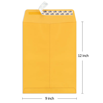 ValBox 9x12 Self Seal Security Catalog Envelopes 250 Packs Brown Kraft Envelopes with Peel and Seal Flap for Mailing, Organizing and Storage