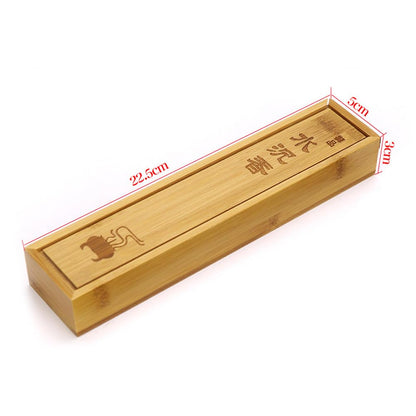 HEALLILY Bamboo Incense Stick Holder and Storage Box with Ash Catcher Portable Incense Storage for Yoga Spa Home Fragrance 8.85 X 1.96 X 1.18 Inches