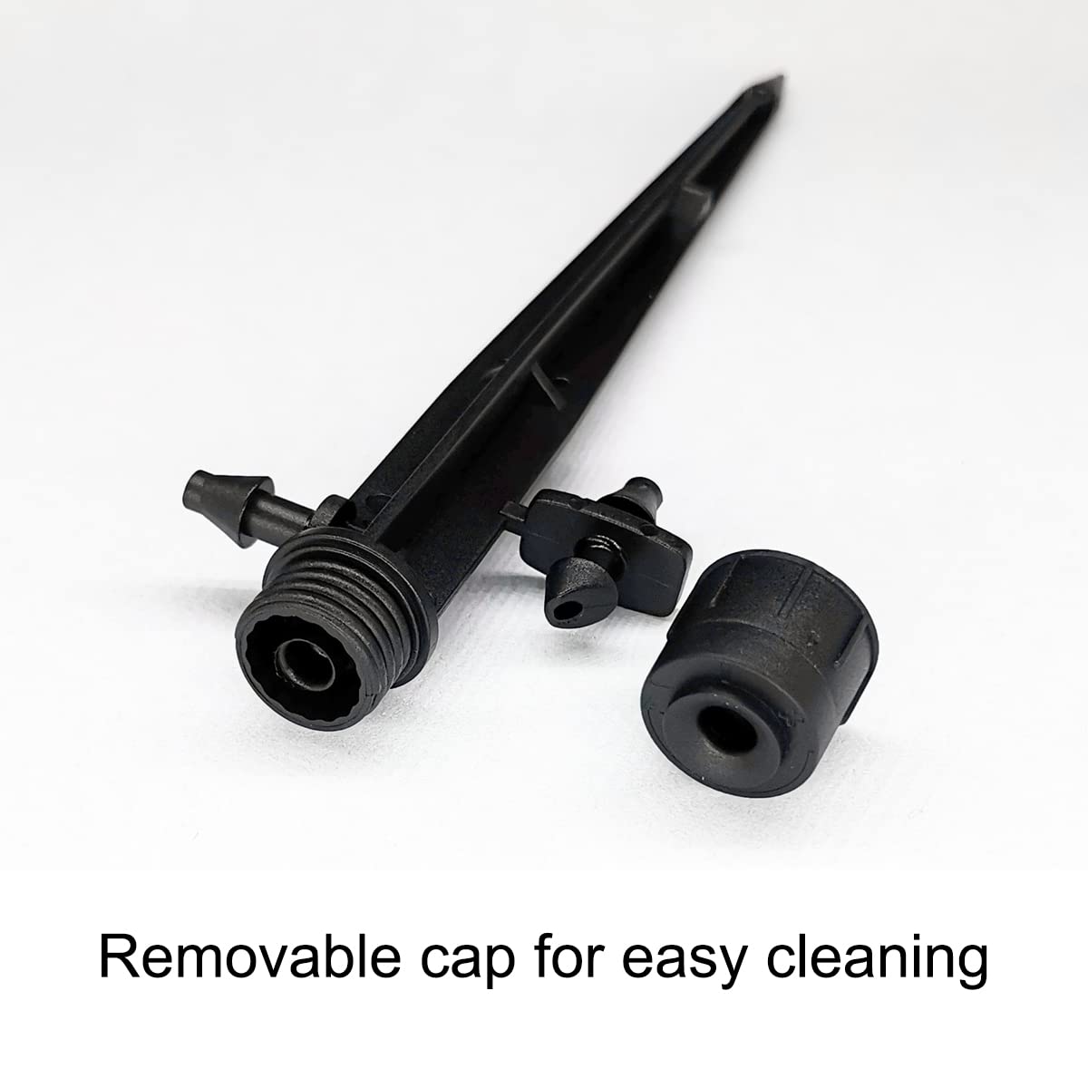 Topiverse 50 Pcs Drip Irrigation Emitters, Adjustable Flow 0-20 GPH Irrigation Drippers with Stake, Full Circle Flow Sprinkler Head, Micro Sprinkler for Garden Patio Lawn Flower Bed