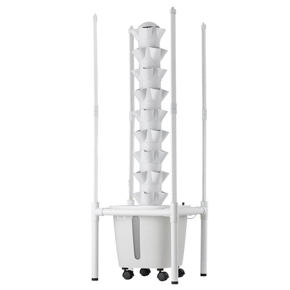 VEVOR Hydroponic Tower, 45 Pods 9 Tiers Hydroponics Growing System Kit with LED Grow Light, App Control & Casters, Vertical Home Garden with 20L Water Tank & Pump for Indoor Herbs, Fruits, Vegetables