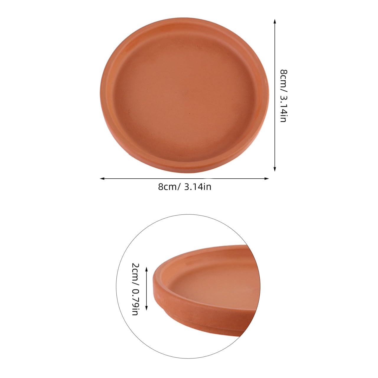 Gatuida 5pcs Plant Saucer Drip Tray, Pottery Plant Saucers for Indoor Outdoor Use, Flower Water Trays Pot Holders for Floor Protection