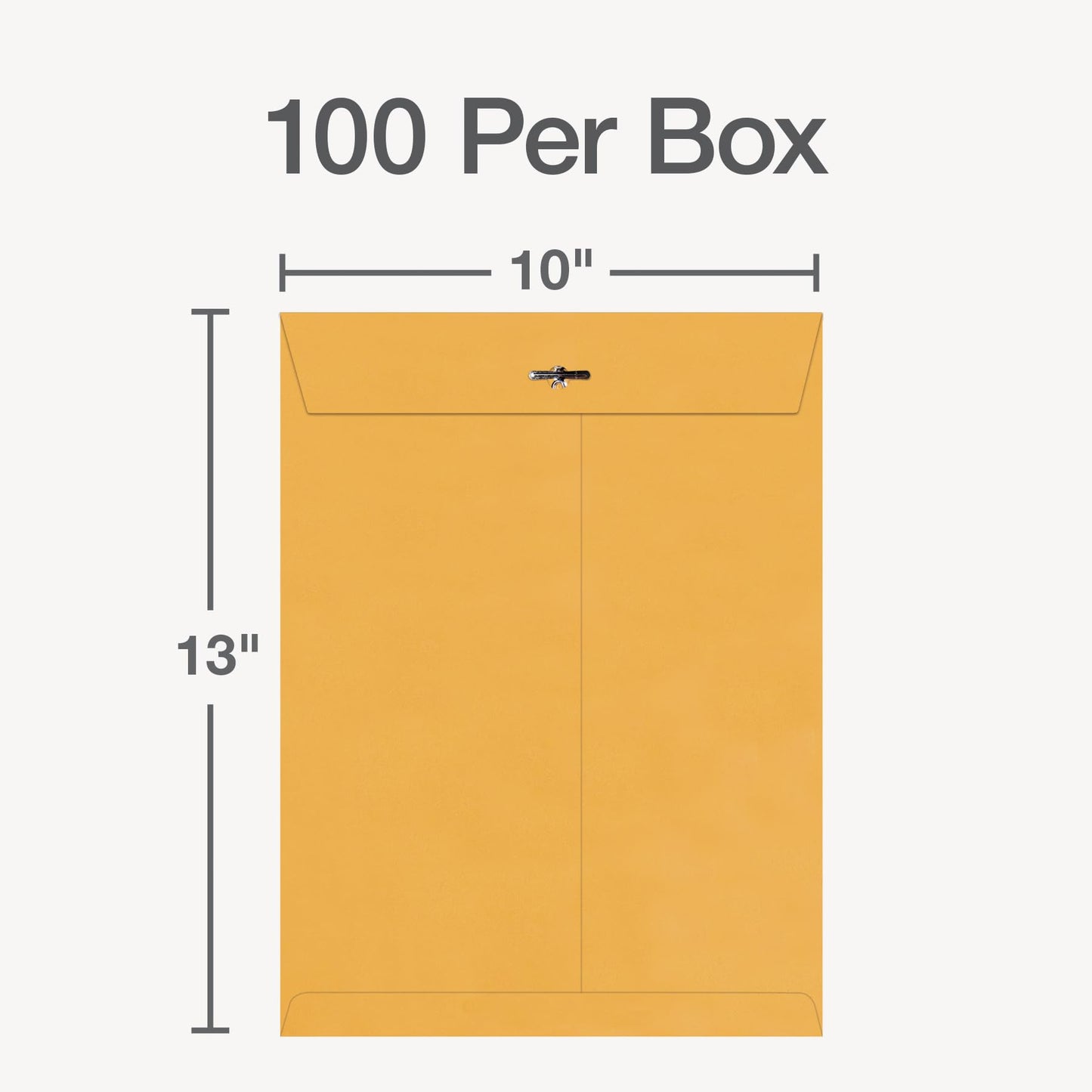 Columbian Clasp Envelopes, Heavy-Duty Brown Kraft, Secure Metal Clasp and Gummed Seal, Large Mailing Envelopes, 10" x 13", 100 per Box (1016827)