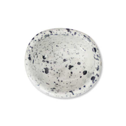 roro Ceramic Stoneware Mini Pinch Bowls Set of 6, Hand-Molded Artisanal Glossy Speckled White, Salt Pepper Spices and Seasoning - Cute and Elegant Kitchen Addition
