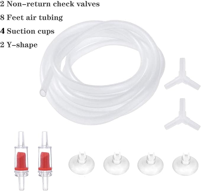 ALEGI 2 Pcs Large Sponge Filter Kit with Airline Tubing, Air Pump Valves, Suction Cups for 125 Gallon Tank