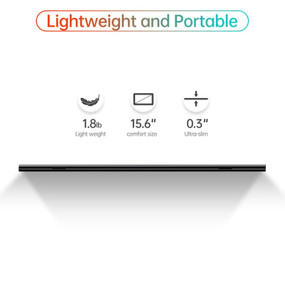 WGK 15.6 inch Portable Monitor 4K UHD 100%sRGB Travel Display HDMI/USB-C Compatible with Laptops, Desktops, Phones, PS, Mac, Xbox, Switch, and Other Gaming Devices Kickstand & Speakers VESA Mountable