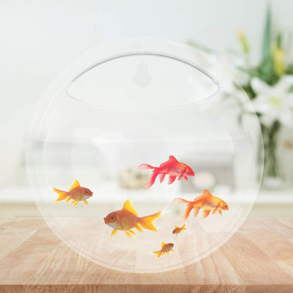 Firlar Clear Wall Hanging Plant Terrarium, 2 Pcs Acrylic Wall-Mounted Plant Pot Fish Tank Globe Flower Vase Terrarium Container Air Plant Holder Wall Hanging Bowl for Air Plants Succulents Fish