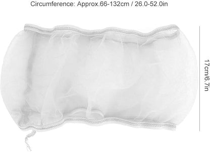 Fdit Bird Cage Cover, 2PCS Bird Cage Cover Birdcage Polyester Mesh Cover Seed Catcher Universal Parrots Cage Accessories(White)