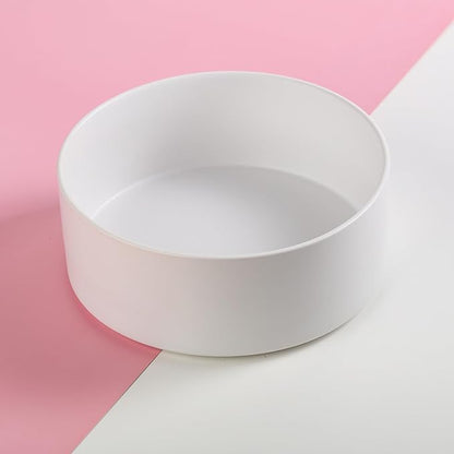 White Raised/Elevated Ceramic Dog Bowl for Medium Large Sized Breeds,Large Dog Food Water Bowl with Stand,8 in Non Slip Heavy Weighted 1800ml/ 7.6 Cups/60 OZ