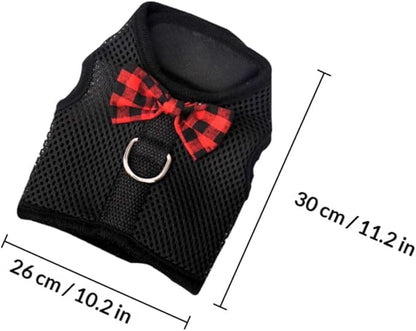 FRCOLOR Pet Vest Harness Small Breathable Mesh Chest Strap Adjustable No-Pull Dog Harness Vest for Rabbits Guinea Pigs Squirrels, Dark Color M (Chest 30-34cm) Suitable for Small Pets