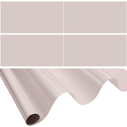 Amylove 4 Pcs Fluorescent Light Covers Classroom Ceiling Panels Light Filters with Backlit Film Material for Office School, 4 x 2 Feet (Khaki,Simple)