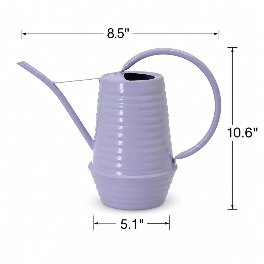 HORTICAN Small Watering Can, 0.3 Gallon/34oz., Violet Purple, Galvanized, Indoor Water Can, Metal Watering Can with Long Spout, Plant Water Can for Indoor Plants