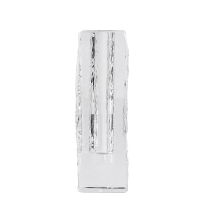 Glacier Series Crystal Vase 6.3-inch High, Modern Crystal Home Office Decor for Living Room Dining Table Centerpieces, Birthday and Wedding