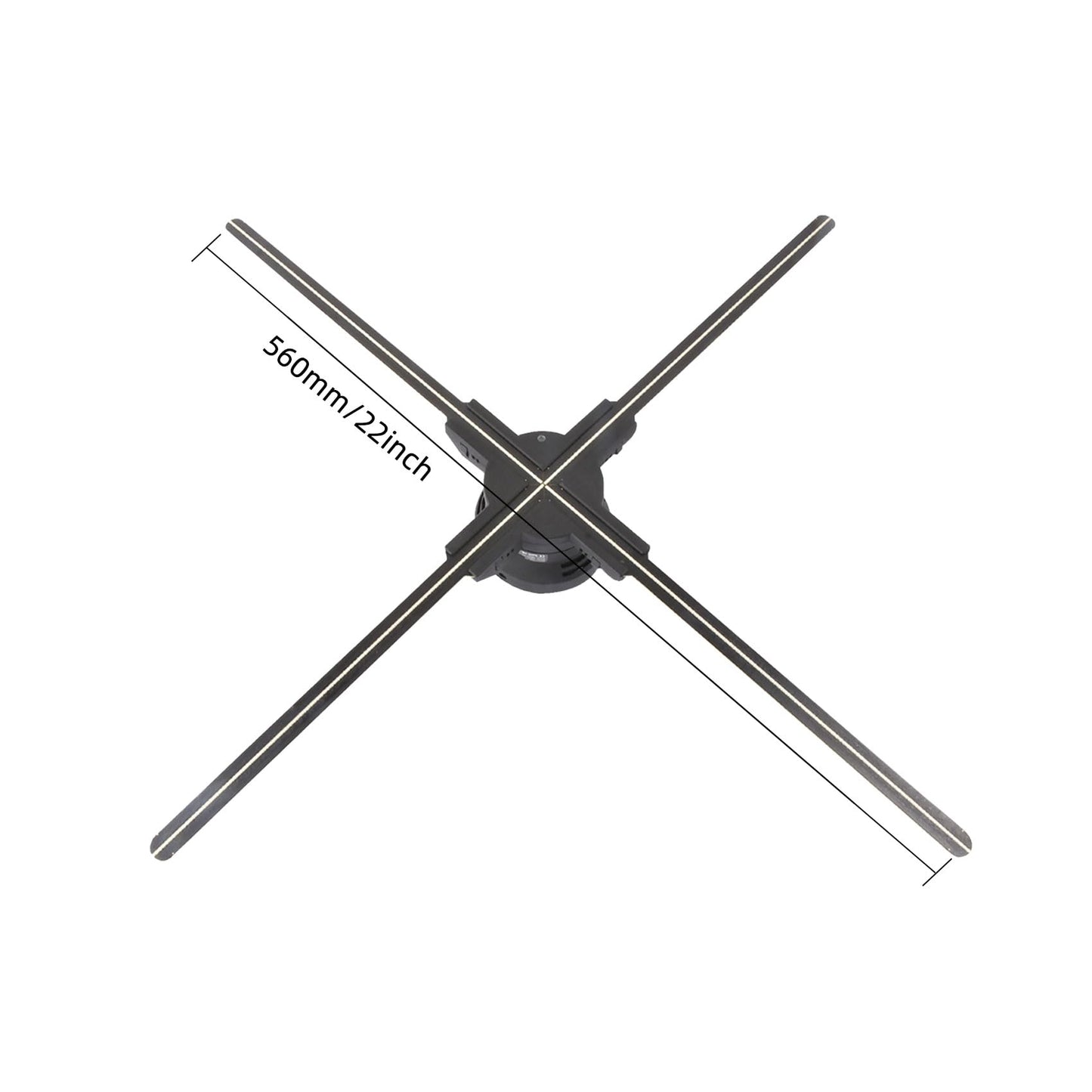 3Dhologramfan, Holographic Fan Projector Screwless Led Lights HD with App and WiFi, Remote Control for Bar, Shop, Halloween, Christmas, (22 "(WiFi+remote control+Bluetooth))with 1500 Video Library