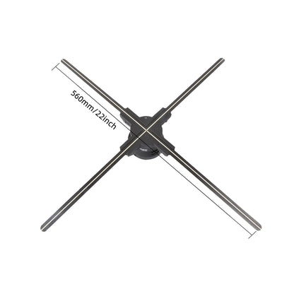 3Dhologramfan, Holographic Fan Projector Screwless Led Lights HD with App and WiFi, Remote Control for Bar, Shop, Halloween, Christmas, (22 "(WiFi+remote control+Bluetooth))with 1500 Video Library