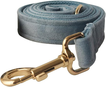 Velvet Dog Collar and Leash Set with Quick Release Metal Buckle | Bright & Stylish Leash and Collar Set, Soft Heavy Duty Pet Collars Adjustable for Samll Medium Large Dogs or Cats