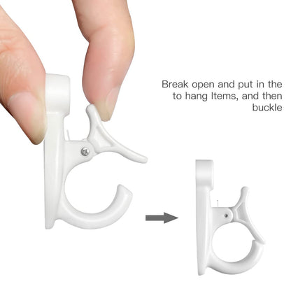 GEZIDEA Light Hanger Hooks,String Light Hooks,Screw-in Hooks for Hanging String Lights and Wire,Plants,Wind Chimes,Plastic,White,20 Pack