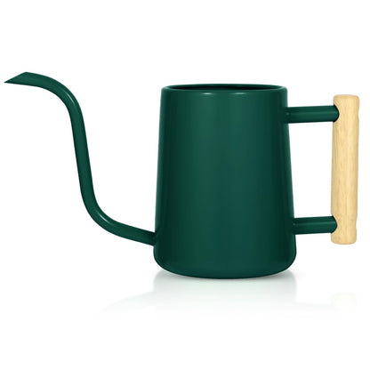 Watering Can Indoor Plants, 35 oz/1000 ml Metal Stainless Steel Watering Can Pot with Long Spout for Indoor House Plants Bonsai Outdoor Garden Flower Decorative (Alpinegreen)