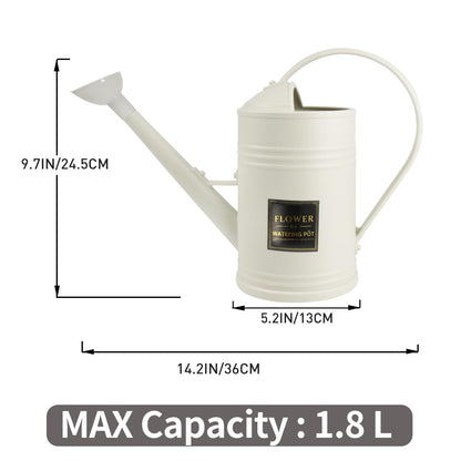 0.5 Gallon Small Watering Can for Outdoor Indoor Plants for House Plants, 12 oz Glass Plant Mister Spray Bottle for Bonsai Garden Flowers (White)