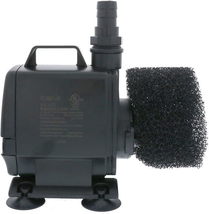 EcoPlus Eco 1056 Water Pump Fixed Flow Submersible Or Inline For Aquariums, Ponds, Fountains & Hydroponics - UL Listed, 1083 GPH, Black