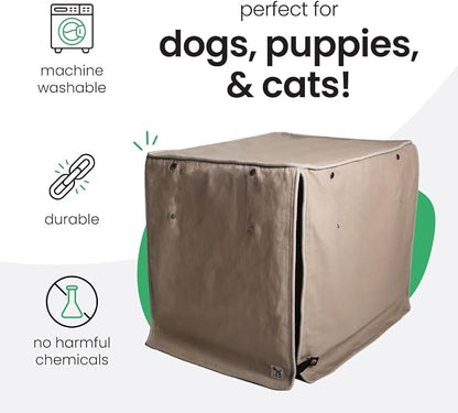 Molly Mutt Wild Horses Dog Crate Cover, 100% Cotton Canvas Cover with 2 Roll-Up Panels, Ideal for Dog or Cat Crate, Durable, Washable, and Free of Harmful Chemicals, 36" x 24" x 27"