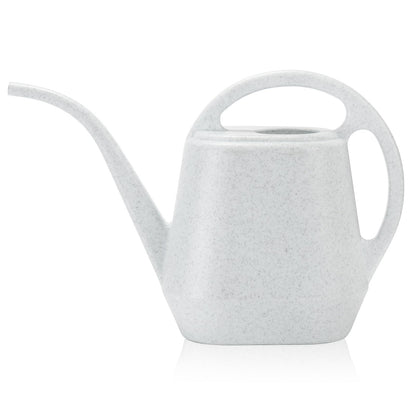 Fasmov Watering Can, 1/2 Gallon Plastic Watering Cans with Comfortable Handle, Small Garden Watering Cans Long Spout for Indoor Outdoor Watering Plants, Gray White