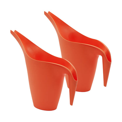The HC Companies 1/2 Gallon Essential Watering Can for Indoor Outdoor Plants, Apricot (Pack of 2)