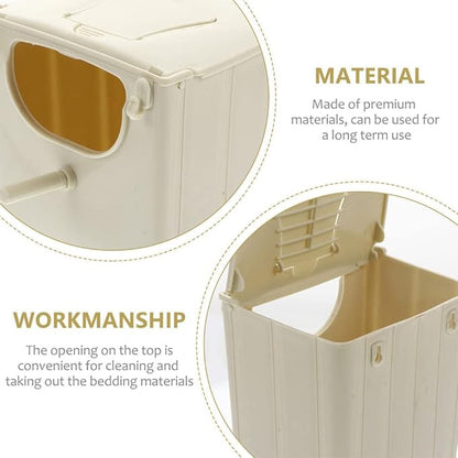 Alipis Bird Breeding Box 3-Pack Hanging Plastic Nesting Box for Parakeets Finches Indoor Outdoor Garden Bird Nesting House