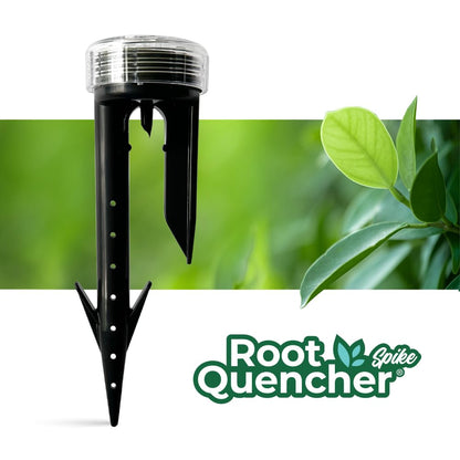 Root Quencher Spike 4-Pack - Deep Underground Dripper, Tree & Plant Root Watering Drip Irrigation & Fertilizer Stake (1/2" Female NPT Compatible with All Connectors, Water Hose, Drip & PVC)