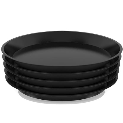 FUOAUYK Plant Saucer 14 16 18 20 22 Inch, 5 Pack Heavy Duty Plant Tray for Pots, Plastic Pot Saucers for Plants, Large Drip Trays for Potted Plants, Round Water Tray for Indoors