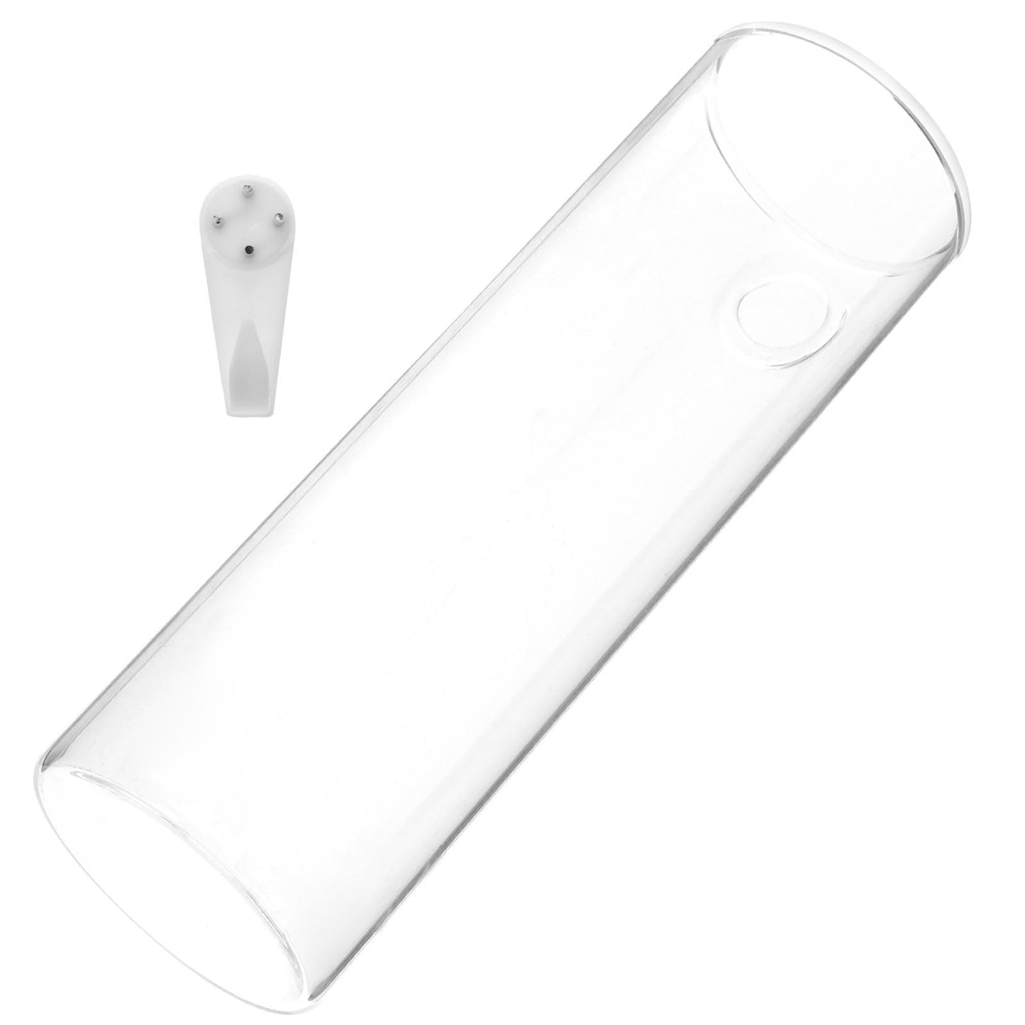 LALAFINA Wall-Mounted Hydroponic Glass Vase Set, Tall Cylindrical Flower Vase Crystal Clay and Invisible Nails, Modern Wall Hanging Terrarium for Indoor Plant Décor