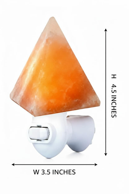 NatureBoost Himalayan Pink Salt Night Lights (Pyramid, 1) Decorative Ambient Night Lights for Bedroom, Bathroom, Nursery & Home Décor