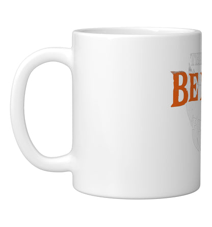 The Beard Behind the Pumpkin Halloween Costume Pregnancy Ceramic Mug, White