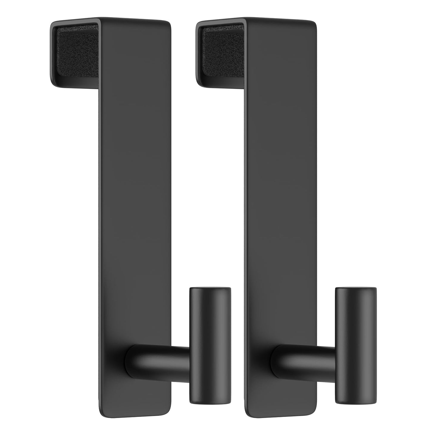 WUIVIUT T-Shaped Over Door Hooks - Fits Wooden & Metal Doors Less Than 1.77" Wide,Door Hanger for Office,Bedroom Heavy-Duty Stainless Steel Doors(T Shape 2 Pack, Fits 1-3/4'' Thick)