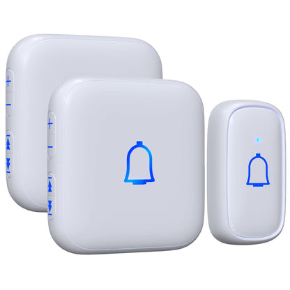 Classroom Doorbell Wireless Doorbell IP66 Waterproof 1000Ft 66 Chimes Mute Mode 115dB 7-Level Vol Loud Electric Door Bells for Home Office Classroom Kids Room Teachers & Hearing-Impaired