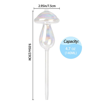 Vodhord Plant Watering Globes 4 Pack, Self Watering Planter Insert, Mushroom Self Watering Globes for Indoor & Outdoor Plants, Top-Fill Watering, Watering Bulbs Made from Hand-Blown Durable Glass