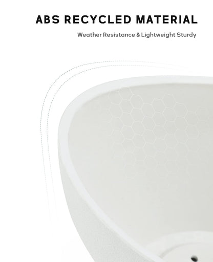 LaDoVita Plant Pots with Drainage Holes, 12 Inch Large Planters for Indoor Plants, Plastic Flower Pots Outdoor, 2 Pack, White