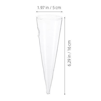 BESTOYARD 2 Piece 6.29 Inch Transparent Glass Hanging Wall Vases Hydroponic Terrariums for Flowers Ideal Home Office Balcony Indoor Decor