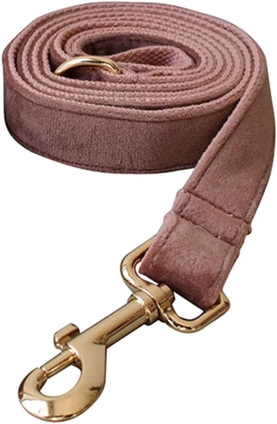 Velvet Dog Collar and Leash Set with Quick Release Metal Buckle | Bright & Stylish Leash and Collar Set, Soft Heavy Duty Pet Collars Adjustable for Samll Medium Large Dogs or Cats