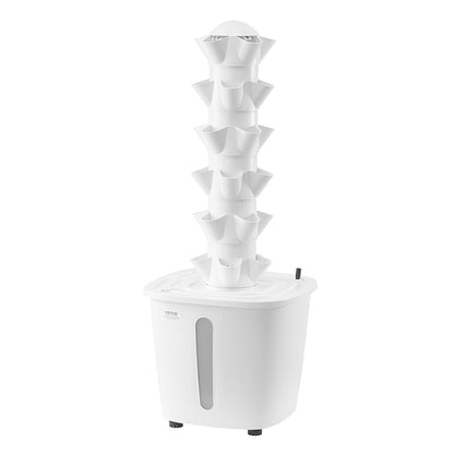 VEVOR Hydroponic Growing System, 30 Pods Vertical 6 Tiers Hydroponic Tower, Home Hydronic Garden with Water Pump & Timer, Water Circulation Plants Germination Kit for Indoor Herbs Fruits & Vegetables