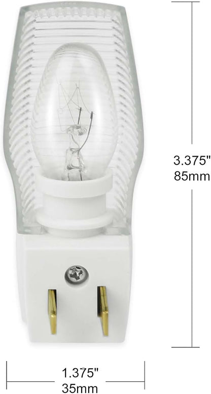 OSKOS 6 Pack Plug in Night Light with Manual On/Off Switch, 7W Incandescent Bulb Included, ETL Listed