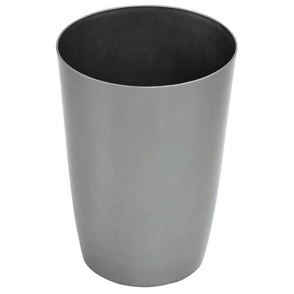 Mini Waste Basket - Durable Small Plastic Garbage Trash Can Bin - Lidless Open-Top, Slim Profile for Compact Spaces - Suitable for Home, Bathroom, Office, Bedroom, Kitchen and More, Silver Brushed