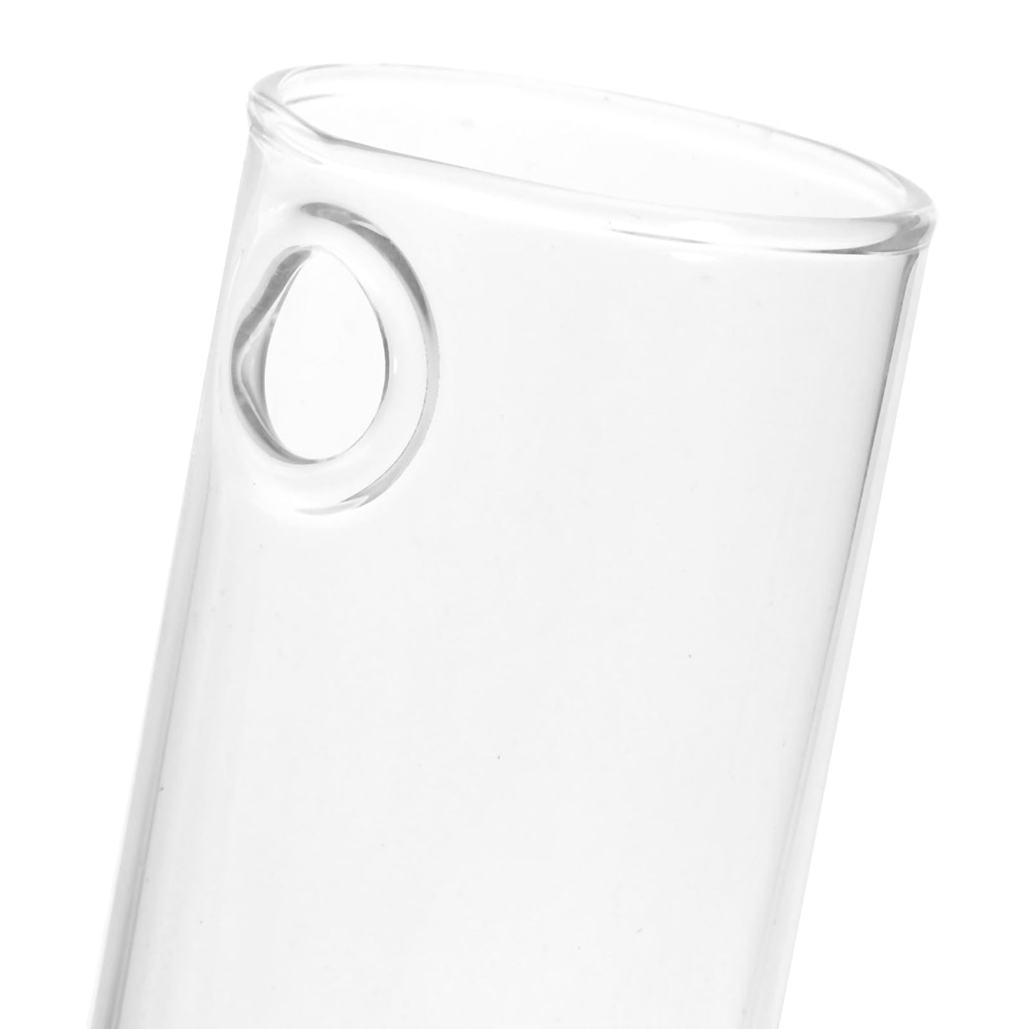 LALAFINA Wall-Mounted Hydroponic Glass Vase Set, Tall Cylindrical Flower Vase Crystal Clay and Invisible Nails, Modern Wall Hanging Terrarium for Indoor Plant Décor