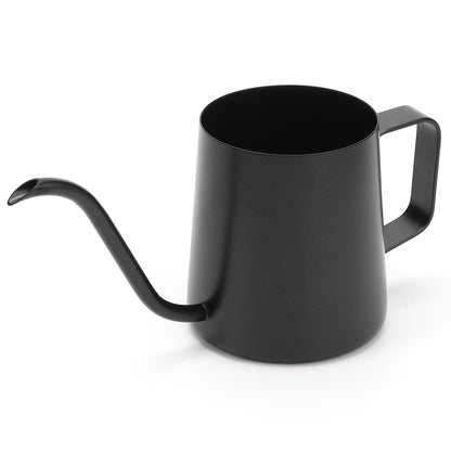 350ml Small Watering Can for Indoor Plants, 12oz Mini Plant Watering Pot with Long Spout and Handle, Black Tiny Stainless Steel Watering-Can for Outdoor Indoor Plants Flower Garden