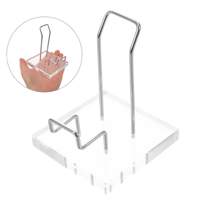 Sosoport Acrylic Crystal Mineral Display Shelf Large Acrylic Display Rack with Silver Iron Frame for Retail Store Office Party Decoration