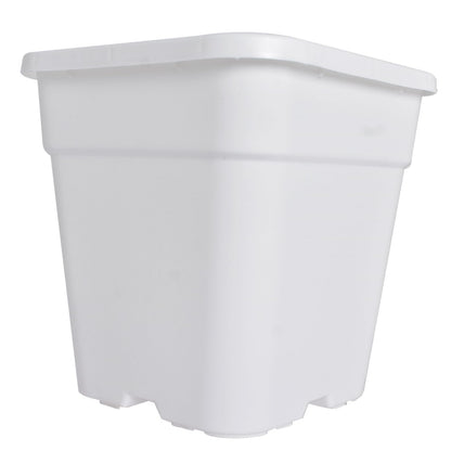 findmall 1 Gallon Square White Nursery Pots Plant Pots Grow Pots Nursery Container for Planting Soil Plants 10 Pcs