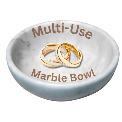 CraftsOfEgypt Jewelry Tray - Real Marble Jewelry Dish - Ring Holder - Decorative Key Bowl - Home Decor Wedding Gift