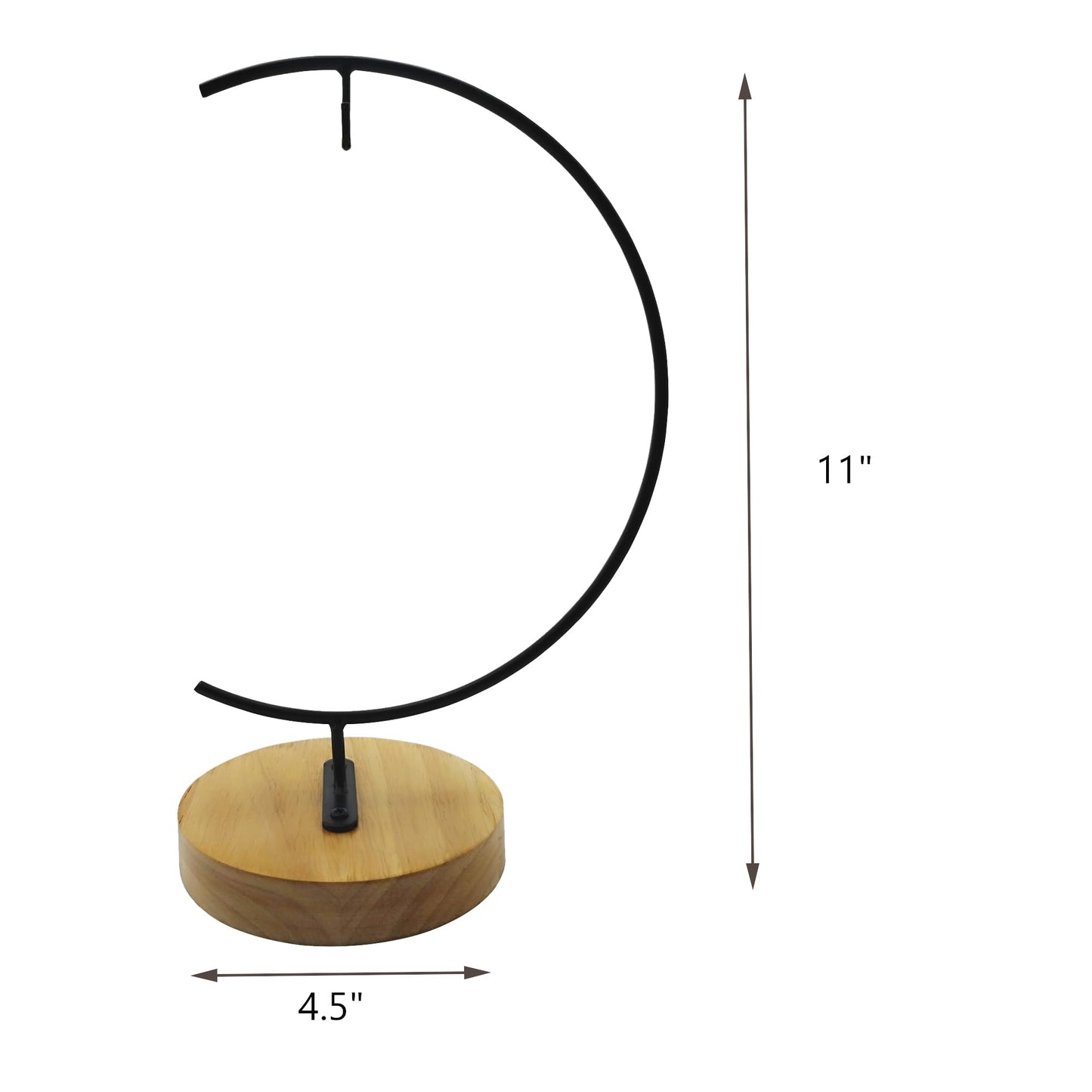SGrace Ornament Display Stand Holder Home Wedding Decoration Rack for Hanging Glass Globe Air Plant Flower Pot Stand Iron Pothook Stand Terrarium Witch Ball (0.5)