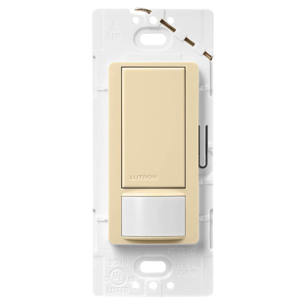 Lutron Maestro Motion Sensor Light Switch Indoor for Bathroom, Garage, Laundry Room, Any Bulbs, Occupancy Vacancy Sensor, Single-Pole, MS-OPS2-WH, White