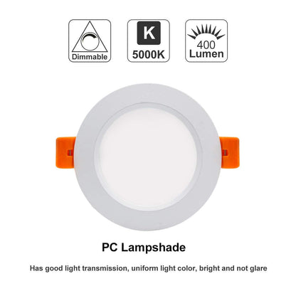 YGS-Tech Smart 3 Inch LED Recessed Lighting RGB WiFi Downlight, 5W Compatible with Alexa and Google Home, Dimmable RGB & CCT 2700-6500K Color Changing, 120V Ceiling Light with LED Driver (4 Pack)